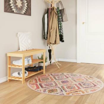 Alfombra Lavable Antideslizante Multicolor Ø 120 cm