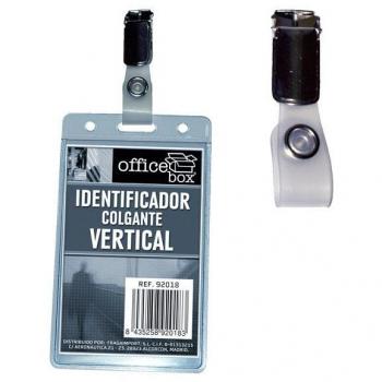 Office Box - IDENT. VERTICAL C/PINZA OFFICE BOX TRANSP. 92019 - Pack de 10 unidades