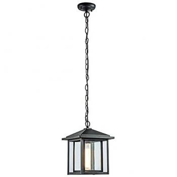 Lámpara Colgante de Exterior Vintage Avenida IP23 1xE27 Máx. 60W Farol Negro