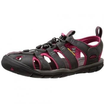 Keen Clearwater CNX Leather, Zapatillas Impermeables Mujer, Sangria 1014370-Imán Multicolor, 40.5 EU