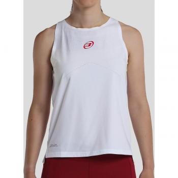 Camiseta de mujer Etico Bullpadel en color blanco con diseño exclusivo
