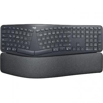 Logitech ERGO K860 for Business Teclado Bluetooth Ergonomico en Alemán Color Grafito