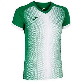 Joma Supernova Camisetas, Mujer, Verde-Blanco, 2XS