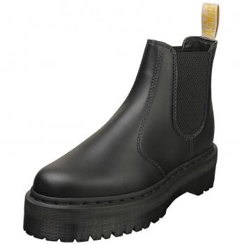 Dr. Martens Women's Vegan 2976 Quad Mono Platform Chelsea Boots in Black, Size UK 4 / EU 37