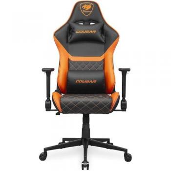 Silla para Videojuegos Cougar Armor One V2 - Superficie de Piel de PVC, Reposabrazos Plegables 4D, Reclinable 155°, Ajuste de Altura con Pistón, Soporte hasta