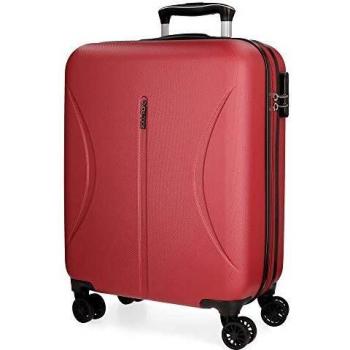 Roll Road Camboya Maleta de cabina Rojo 40x55x20 cms Rígida ABS Cierre combinación 36L 3Kgs 4 Ruedas Dobles Equipaje de Mano