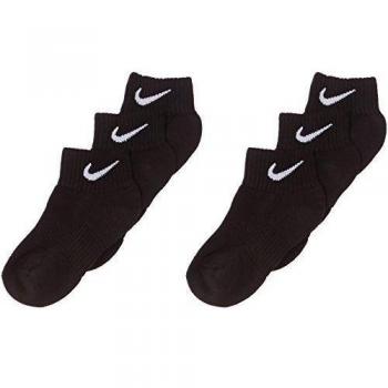 Nike 3P YTH CTN Cush QTR W/ Moist M - Calcetines para niño, color negro / blanco, talla S