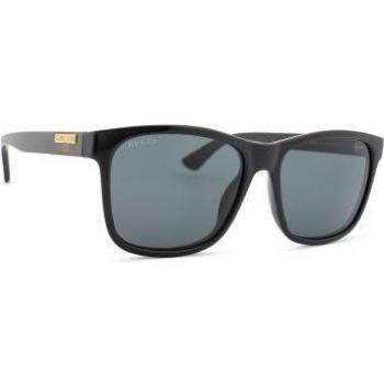 Gucci GG0746S 001 57 Men's Rectangle Acetate Sunglasses in Black/Grey, Size: 57 MM