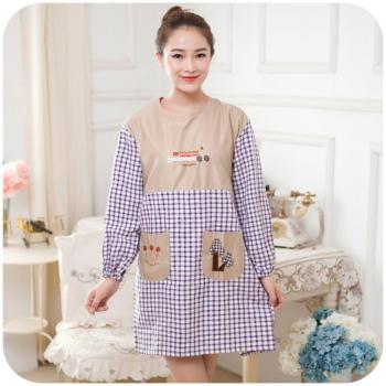 Delantal de cocina/manga adulto/[Adulto de manga larga]/Delantal Vestido de una sola pieza cubierta completa anti- y espese cocinar delantales en invierno-B