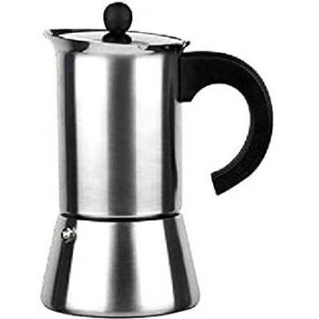 Ibili CAFETERA INDUBASIC 6 Tazas, 3600 W, 6 Cups, 44 Decibeles, Acero Inoxidable, Plateado/Negro