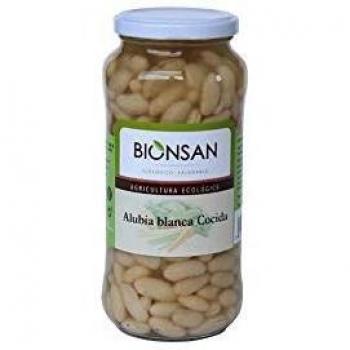 Bionsan Alubias Blancas Cocidas Ecológicas - 4 botes de 400gr - Total: 1600gr