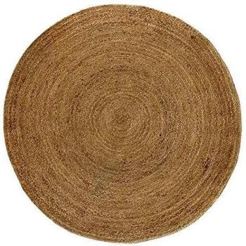 HAMID Alfombra Yute Alhambra Color Natural Redonda - Alfombra 100% Fibra de Yute