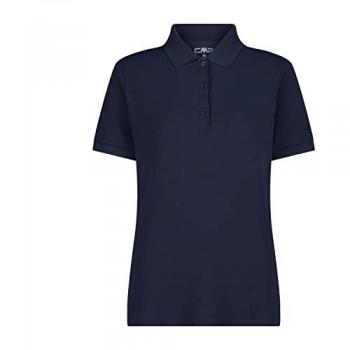 CMP Women's Short Sleeve Polo Shirt - Black and Blue