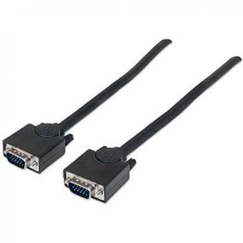 Manhattan SVGA Monitor Cable HD15 Male to Male, 3m, Black