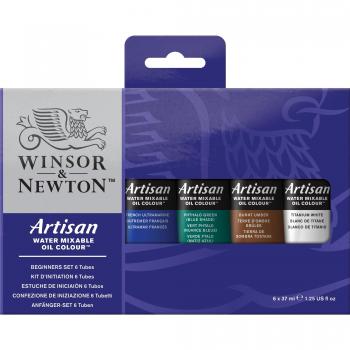 Winsor & Newton Artisan - Set de 6 tubos de 37 ml de óleos, miscible en agua