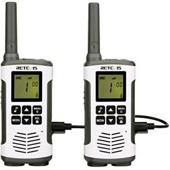 Retevis RT45 Walkie Talkie, PMR 446 Sin Licencia Walkie Talkie Profesional, Recargable USB 16 Canales y 121 Códigos VOX Walkie Talkie