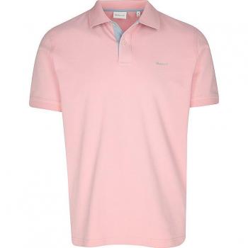 GANT Men's Contrast Piqué Polo Shirt - Pink, Size XXXL