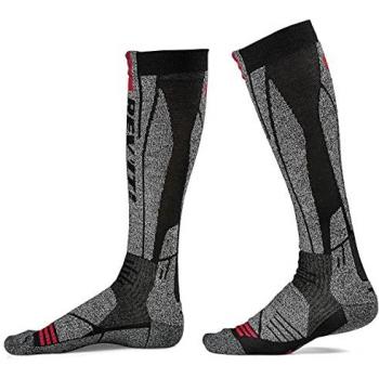 REV'IT! Calcetines de verano Kalahari para motocicletas - Gris Oscuro-Rojo (35 36 37 38)