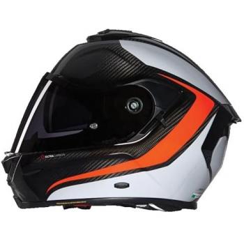 Casco Integral Nolan X-903 Ultra Carbon Intrigo Negro Gris Naranja Talla L