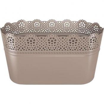 Maceta Prosperplast LACE Mocca 285x135x155mm