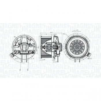 Ventilador de habitáculo MAGNETI MARELLI 069412305010, motor eléctrico, compatible con múltiples vehículos, alta eficiencia en el flujo de aire, fácil instalación y durabilidad garantizada