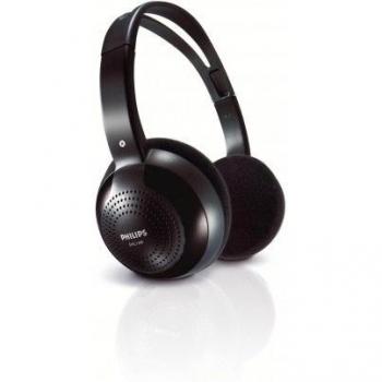 Philips - Auriculares (Circumaural, Diadema, 18 - 20000 Hz, Inalámbrico, 7m, 15h) Negro