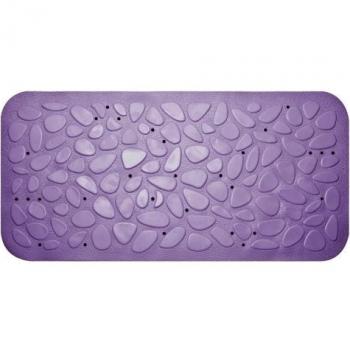 Alfombra Baño Antideslizante 75X36Cm Bañera Lila Piedras Toyma
