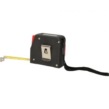 Cinta métrica eléctrica digital KS Tools 300.1111 con bloqueo, clip para cinturón, longitud de 5 m y ancho de 19 mm