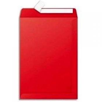 Clairefontaine 7059C - Un carton de 200 enveloppes Pollen auto-adhésives 22,9x32,4 cm 120g en vrac, Rouge groseille