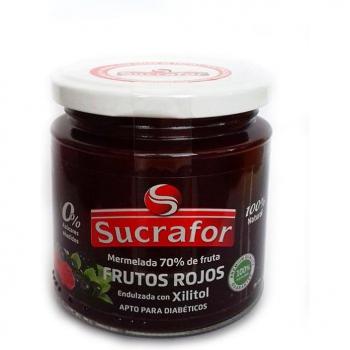 Sucrafor Mermelada de Frutos del Bosque Rojos Ecológica 70% Fruta Sin Azúcar Añadido 260g