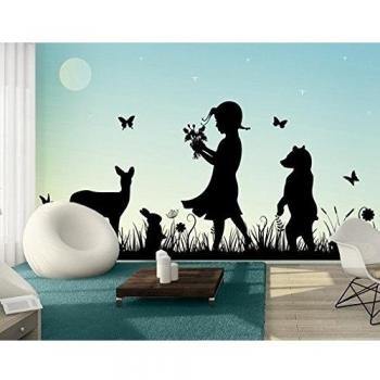 Apalis Fotomural Adhesivo no.JS79 Flower Girl, Dimensione:380cm x 288cm