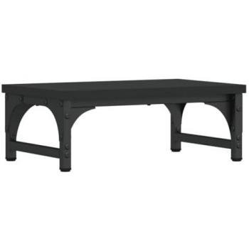 Soporte para pantalla de madera de ingeniería negro 37x23x14 cm