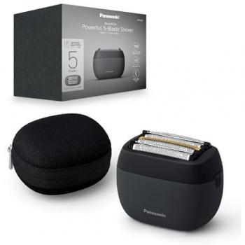 Afeitadora eléctrica Panasonic ES-PV3B-K803, compacta, 5 cuchillas de acero inoxidable, carga USB (Tipo-C), sensor de densidad de barba