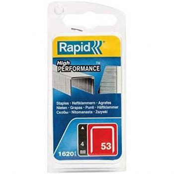 Grapas Galvanizadas Rapid 40109501, Modelo 53, 4mm - Paquete de 1620 Unidades