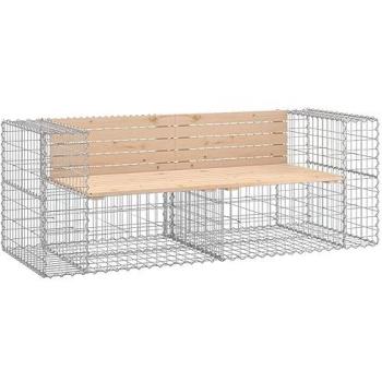 vidaXL Garden Bench Gabion Design 184x71x65.5 cm Solid Wood Pine