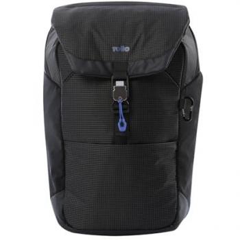 Mochila Expandible para Ordenador Portátil 16 Pulgadas TOTTO Dual Negra con Organizador Interno y Correas en S