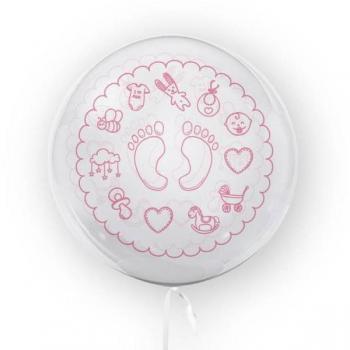 Globo Temática Rosa Azul 45 cm