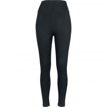 Urban Classics Ladies High Waist Jersey Leggings, Mujer, Negro