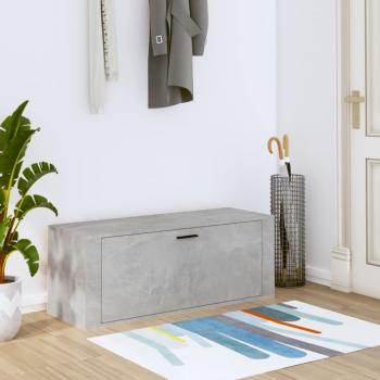 Zapatero de pared gris Cimento 100x35x38 cm madera multicapa