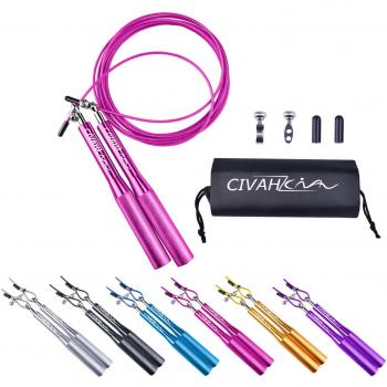 Aluminio Mango Cuerda Saltar Speed Racing Cable polea Saltar Cuerda diseño Antideslizante Bolsa de Transporte Gratis Adecuado para el Boxeo MMA Crossfit Aptitud