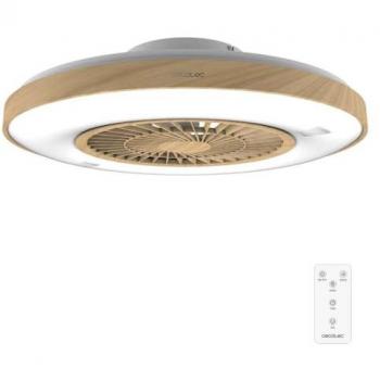 Ventilador de Techo Cecotec EnergySilence LampAero 600 InsideWood con Luz LED, Motor DC, 20W, Control Remoto, 3 Velocidades y Modo Invierno/Verano