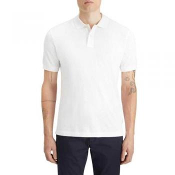 Scotch & Soda Men's Logo Pique Polo Shirt - White - Medium - 100% Cotton