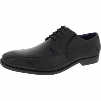 Bugatti Savio Evo Black Leather Derby Shoes for Men - Size 43