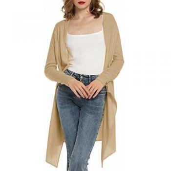 Cardigan Mujer Verano Camisa Blusa Manga Larga Mujer Cárdigan Largo Playa Camisetas de Fiesta Blusas Largas Chal Flojo Chaqueta Punto Cardigans Mujer Primavera Verano