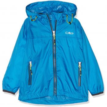 CMP Kids Waterproof Hooded Rain Jacket - Unisex - Blue - Size 140