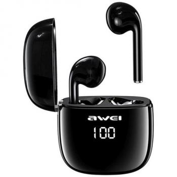 AWEI T28P Bluetooth 5.0 Wireless Earbuds TWS with LED Display and IPX6 Waterproof Charging Dock