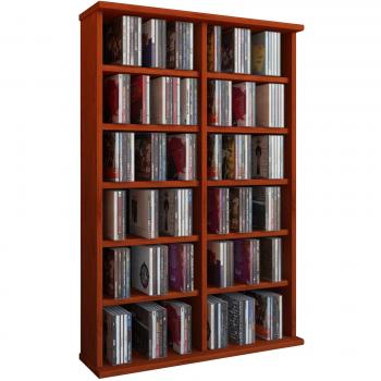 VCM Torre para CD/DVD para Ronul cerezo, 300 CDs, sin puerta de cristal.
