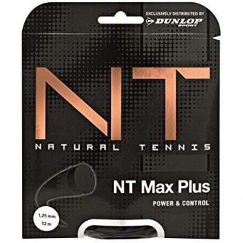 DUNLOP Cordaje de Tenis NT MAX Plus 1.25 12 – Cordaje de Tenis, Negro, One Size