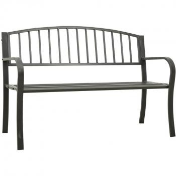 120 cm Grey Steel Garden Bench
