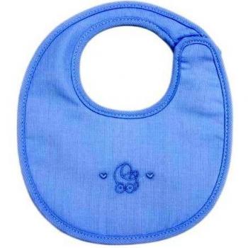 Cambrass 19137 - Babero redondo con velcro, color celeste